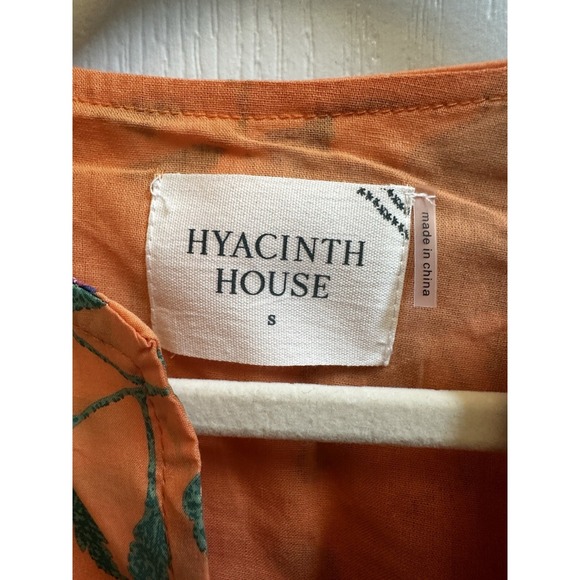 Tuckernuck Hyacinth House Dress Womens Orange Floral Cisco Maxi Small NWT $168 - Picture 7 of 14